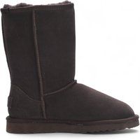 Winterstiefeletten aus Wildleder-Schaffell für Damen