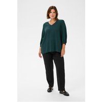 V-Ausschnitt Bluse mit Puffärmeln