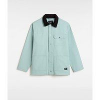 Mintfarbene Arbeitsjacke mit Cordkragen