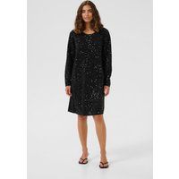 Paillettenbesetztes Langarm-Shiftkleid