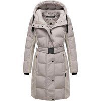 Gürtel-Wintermantel mit Teddyfellbesatz
