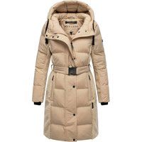 Gürtel-Wintermantel mit Teddyfellbesatz
