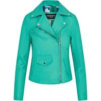 Aqua Lederjacke im Bikerstil