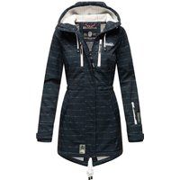 Lange Steppjacke mit Kapuze