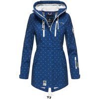 Lange Steppjacke mit Kapuze