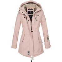 Lange Steppjacke mit Kapuze