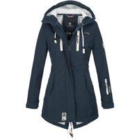 Lange Steppjacke mit Kapuze