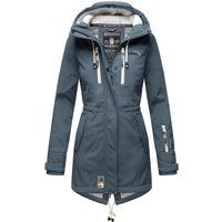 Lange Steppjacke mit Kapuze