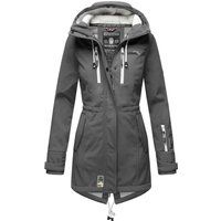 Lange Steppjacke mit Kapuze