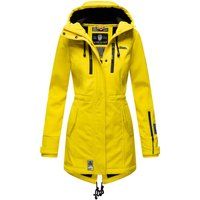 Lange Steppjacke mit Kapuze