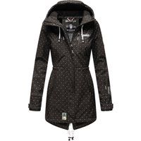 Lange Steppjacke mit Kapuze