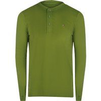 Lässiges Langarm Henley Shirt