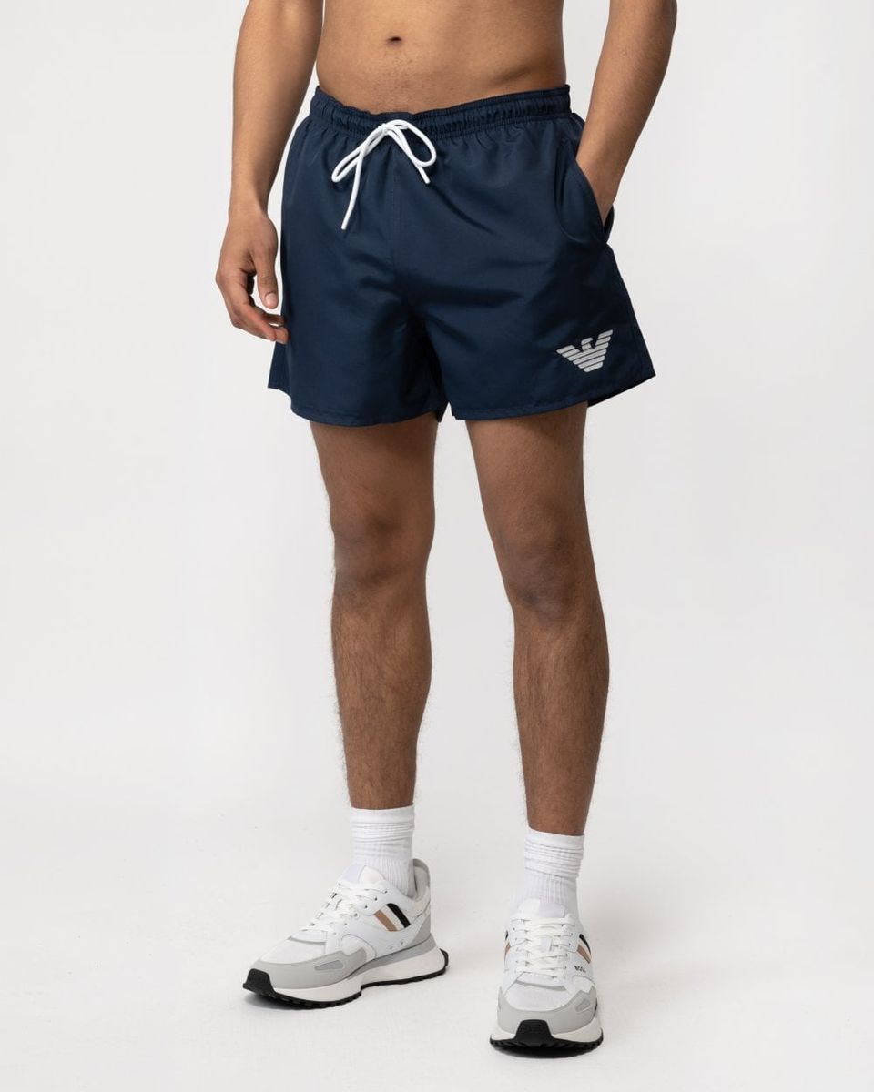 Herren Badeshorts mit Logo-Detail