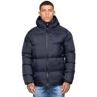 Warme gefütterte Steppjacke mit Kapuze