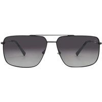 Mattschwarze quadratische Pilotenbrille