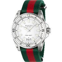 Taucheruhr mit weißem Zifferblatt aus Edelstahl