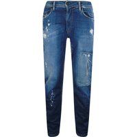 Distressed Patchwork Jogg Jeans