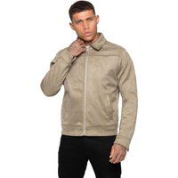 Herren Jacke aus braunem Wildlederimitat