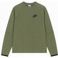 Khakigrünes Sweatshirt mit Rundhalsausschnitt