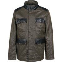 Herren-Feldjacke mit Lederdetails