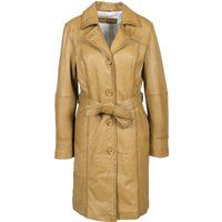 Klassischer Leder Kurz Trenchcoat