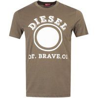 Diesel Herren 1976 Varsity Logo T-Shirt (Grün)