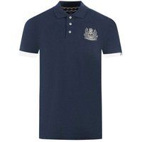 Aquascutum - Poloshirt für Herren/Damen Unisex, Kragen mit Logo (Marine)