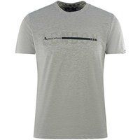 Aquascutum Herren London 1851 Split Logo T-Shirt (Grau)