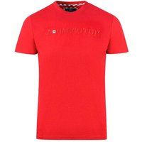 Herren T-Shirt mit Logo-Prägung und Rundhalsausschnitt