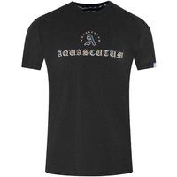 Aquascutum - T-Shirt für Herren/Damen Unisex, Logo (Schwarz)