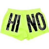 Helle Neon Badeshorts mit Grafikprint