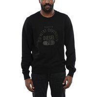 Diesel Unisex Erwachsene Division Logo Denim Sweatshirt (Schwarz)
