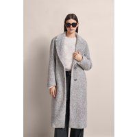 Oversized Bouclé Mantel aus Wollmischung