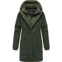 Eleganter Wintermantel mit Wollmischung und Kapuze