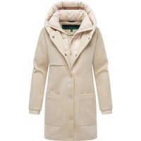 Eleganter Wintermantel mit Wollmischung und Kapuze