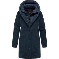 Eleganter Wintermantel mit Wollmischung und Kapuze