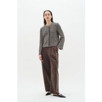 Weite Cordhose mit Bundfalten