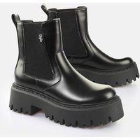 Buffalo Aspen Chelsea Damen Schwarze Stiefel