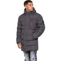 Herren Longline Puffer Mantel mit Kapuze