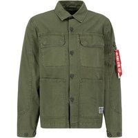 Olivgrüne Workwear Overshirt Jacke