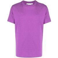Off-White - T-Shirt für Herren, Baumwolle, Schmal (Hell-Lila)