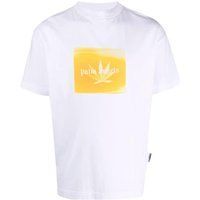 Palm Angels - "Classic" T-Shirt für Herren, Logo (Weiß/Gelb)