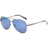 Herren-Pilotenbrille mit blau verspiegelten Gläsern