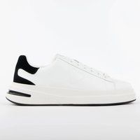 Moderner weißer Sneaker, schwarze Akzente