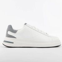 Moderner weißer Sneaker, schwarze Akzente
