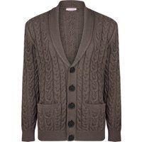 Klassische Zopfmuster Strickjacke