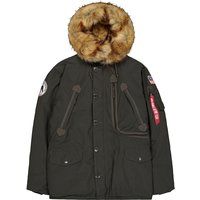 Herren Winterparka mit Kunstfellkapuze