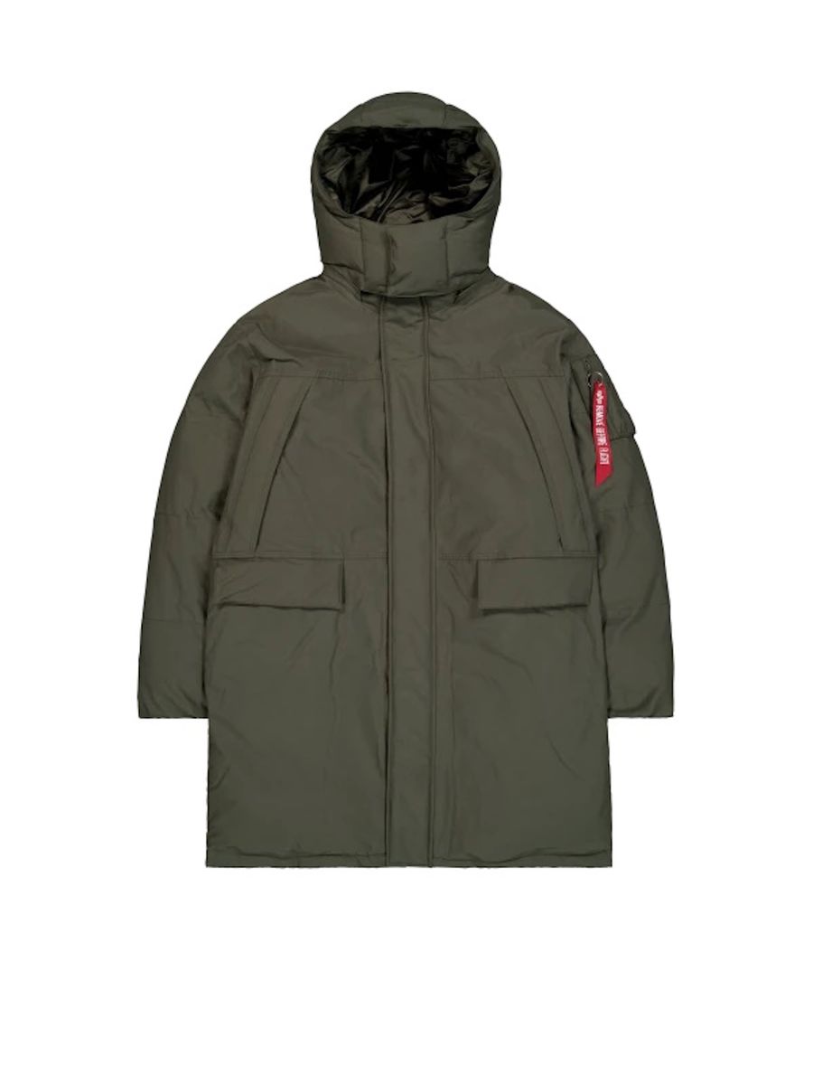 Isolierter Military Parka Jacke mit Kapuze