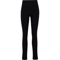 Gerippte Leggings mit hohem Bund und Schlitzdetail