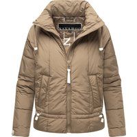 Kurze Damen-Pufferjacke mit Stehkragen